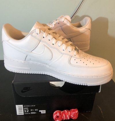 Nike Supreme Air Force 1 Low In White Size Uk 11 Us 12