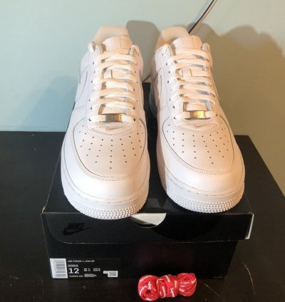 Nike Supreme Air Force 1 Low In White Size Uk 11 Us 12
