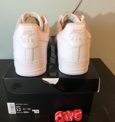 Nike Supreme Air Force 1 Low In White Size Uk 11 Us 12