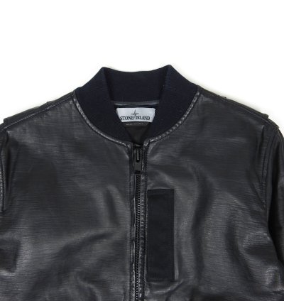 Stone Island 2015 Lightweight Leather Felfa Bomber