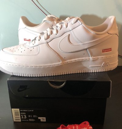 Nike Supreme Air Force 1 Low In White Size Uk 12 Us 13