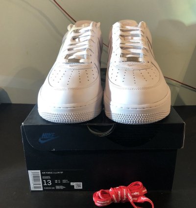 Nike Supreme Air Force 1 Low In White Size Uk 12 Us 13