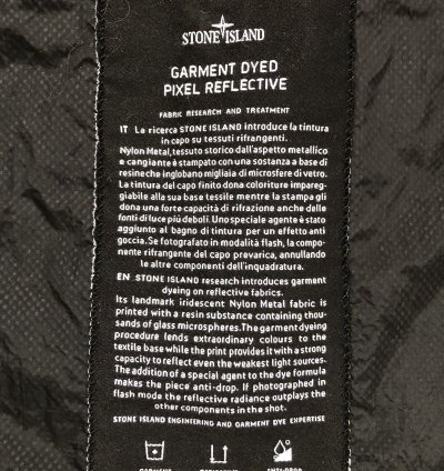 Stone Island 2016 Black Pixel Reflective Jacket