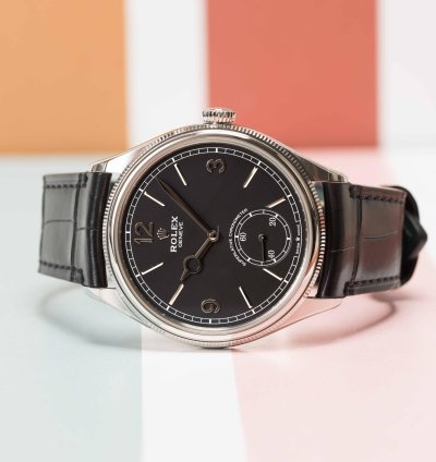 Rolex 1908 Matte Black Dial White Gold 39mm 52509 - Unworn Box Papers 2025