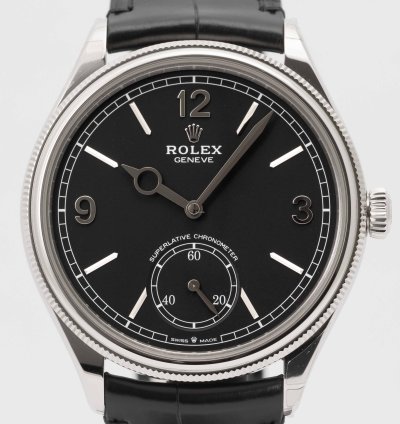 Rolex 1908 Matte Black Dial White Gold 39mm 52509 - Unworn Box Papers 2025