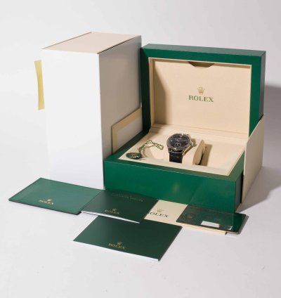Rolex 1908 Matte Black Dial White Gold 39mm 52509 - Unworn Box Papers 2025