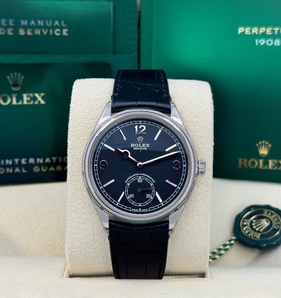 Rolex 1908 Unworn 2024 Perpetual 1908 White Gold Black Dial 52509-0002 Complete