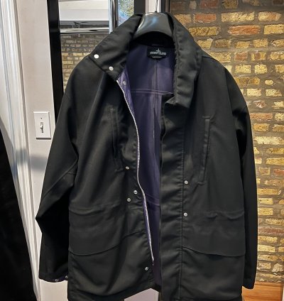 Stone Island 40201 Jacket In Black Purple