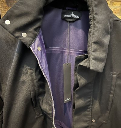 Stone Island 40201 Jacket In Black Purple
