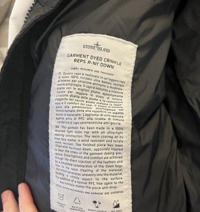 Stone Island 40223 Garment Dyed Crinkle Reps -ny Down