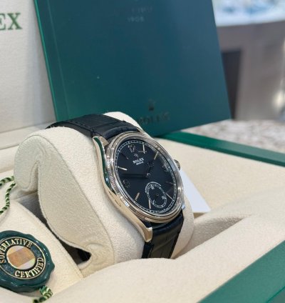 Rolex 1908 White Gold Black Dial Full Set 2024