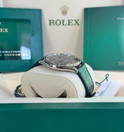 Rolex 1908 White Gold Black Dial Full Set 2024