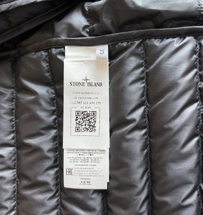 Stone Island 40324 Hooded Down Nylon Ripstop Jacket In Black