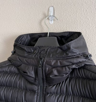 Stone Island 40324 Hooded Down Nylon Ripstop Jacket In Black