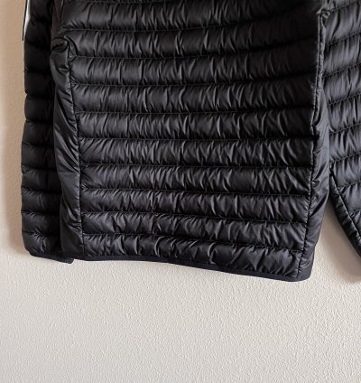 Stone Island 40324 Hooded Down Nylon Ripstop Jacket In Black