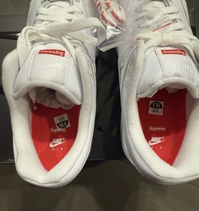 Nike Supreme Air Max 1 87 Sp Shoes Triple White Hf8813
