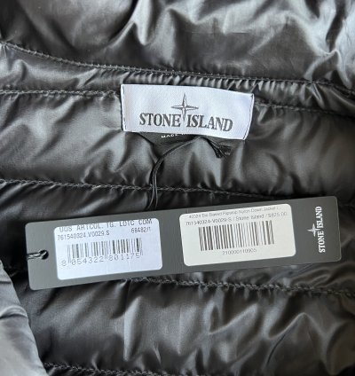 Stone Island 40324 Hooded Down Nylon Ripstop Jacket In Black