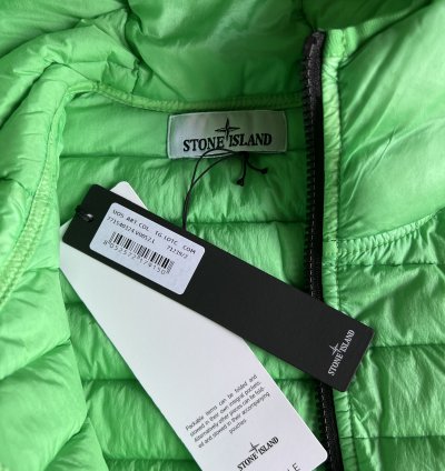 Stone Island 40324 Real Down Jacket In Light Green