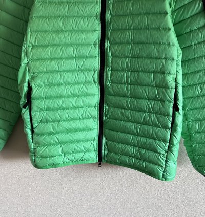 Stone Island 40324 Real Down Jacket In Light Green