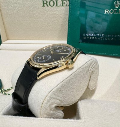 Rolex 1908 Yellow Gold Black Dial Full Set 2024
