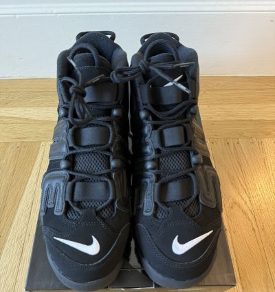 Nike Supreme Air More Uptempo Triple Black 2017 New Box