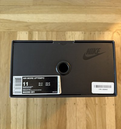 Nike Supreme Air More Uptempo Triple Black 2017 New Box