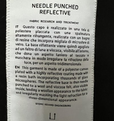 Stone Island 43199 Needle Punched Reflective