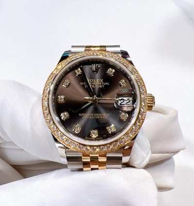 Rolex Datejust 31 2025 New Datejust 31 Yellow Gold Two Tone Dark Grey Diamond Jubilee