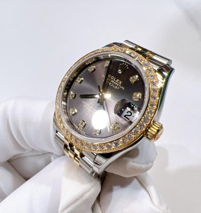 Rolex Datejust 31 2025 New Datejust 31 Yellow Gold Two Tone Dark Grey Diamond Jubilee