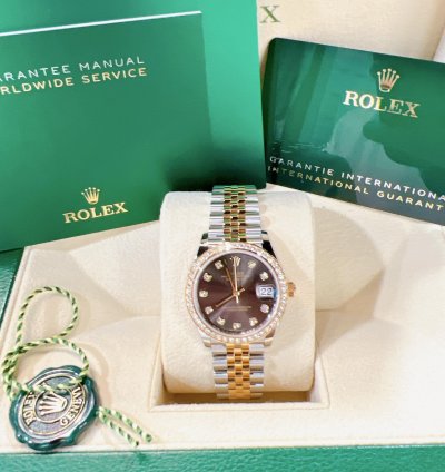 Rolex Datejust 31 2025 New Datejust 31 Yellow Gold Two Tone Dark Grey Diamond Jubilee