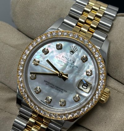 Rolex Datejust 31 2023 Rolex Datejust 31 Two-tone Diamond-set Mop Diamond-set Jubilee