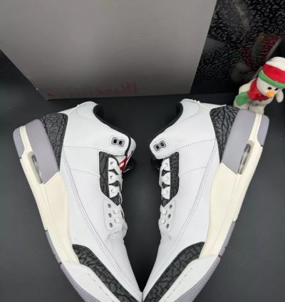 Nike Air Jordan 3 Retro Summit White Fire Red Mens Ct8532-106