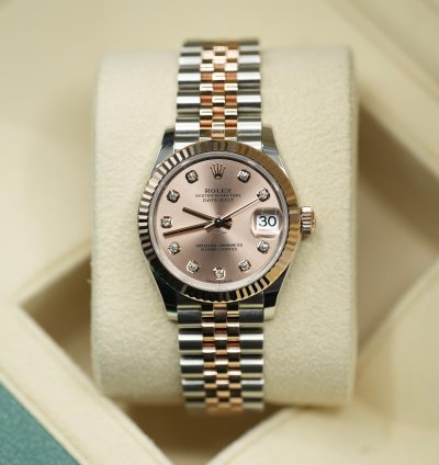 Rolex Datejust 31 2024 Steel Rose Datejust 31 Pink Diamond Dial Unworn Box Papers 278271