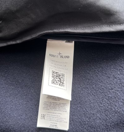 Stone Island 70753 Long Wool Coat In Navy