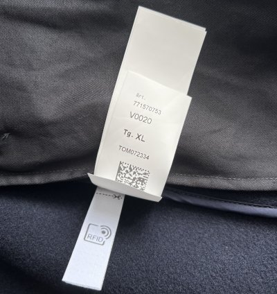 Stone Island 70753 Long Wool Coat In Navy