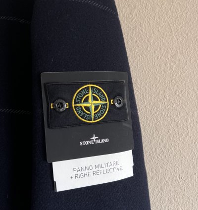 Stone Island 70753 Long Wool Coat In Navy