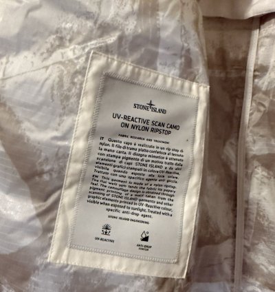 Stone Island 7100011 Uv-reactive Scan Camo On Nylon Ripstop