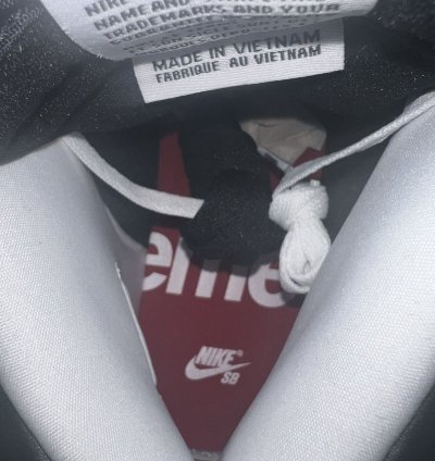 Nike Supreme Dunk High Sb By Any Means Black White