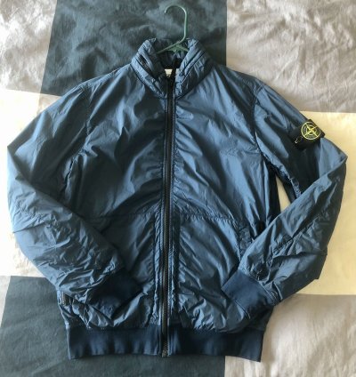 Stone Island 721543230 - Nwot Blue Light Jacket Crinkle Reps
