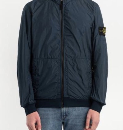 Stone Island 721543230 - Nwot Blue Light Jacket Crinkle Reps