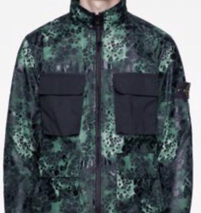 Stone Island Alligator Camo Light Cotton-nylon Tela Jacket