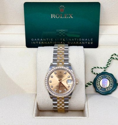 Rolex Datejust 31 278383 Datejust 31mm Steel Yellow Gold Champagne Diamond-dial Diamond Bezel Jubilee