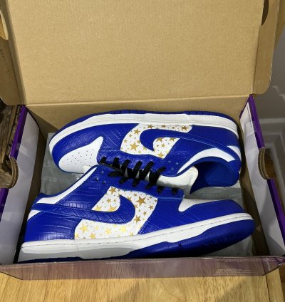 Nike Supreme Dunk Sb Supreme Stars Hyper Royal