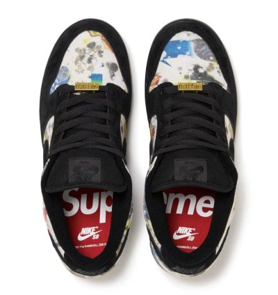 Nike Supreme Rammellzee Sb Dunk Low Black Size 9