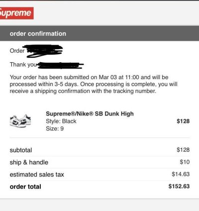 Nike Supreme Sb Dunk High By Any Means Necessary In Hand
