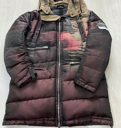Stone Island Big Loom Jacquard Puffer Jacket Coat
