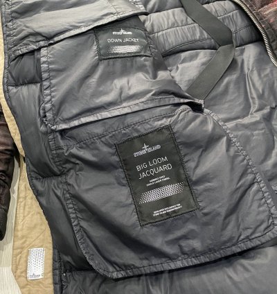 Stone Island Big Loom Jacquard Puffer Jacket Coat