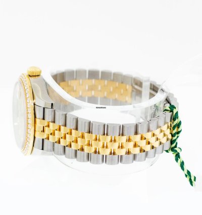 Rolex Datejust 31 31mm 18k Yellow Gold Steel Champagne Diamond Dial Diamond Bezel 278383