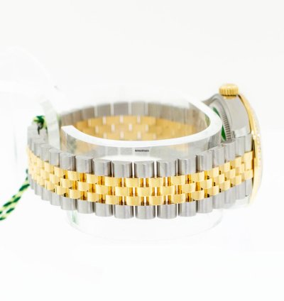 Rolex Datejust 31 31mm 18k Yellow Gold Steel Champagne Diamond Dial Diamond Bezel 278383