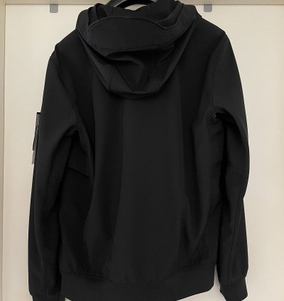 Stone Island Black Light Soft Shell- Hooded Jacket